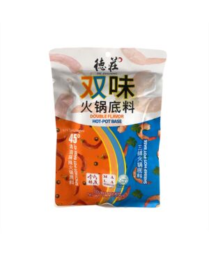德庄 双味火锅底料（三鲜火锅+清油麻辣火锅）300g