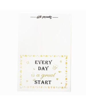 【Every day is great start】韩式烫金小卡片（带信封）