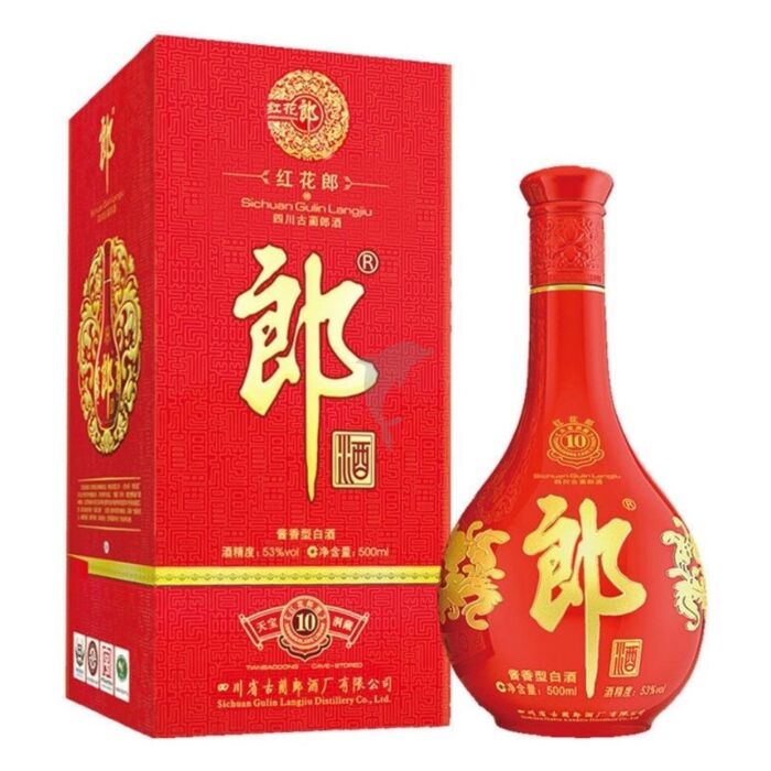 中国白酒　青花汾酒   紅花郎 红花郎酱香型白酒53°500ml