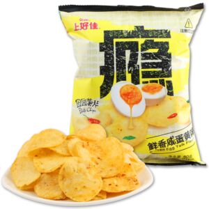 上好佳鲜香咸蛋黄味田园薯片60g