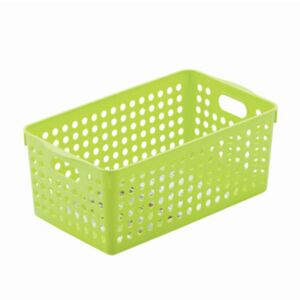 日本进口inomata塑料收纳篮 整理筐 4571 - 绿色