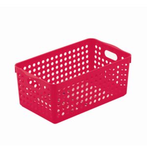 【双十一早鸟】日本进口inomata塑料收纳篮 整理筐4571 - 玫瑰红