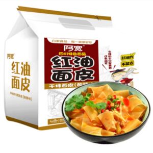 【4袋装】白家 阿宽酸辣味红油面皮 460g