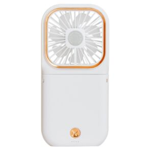 USB超薄三合一挂脖折叠电风扇 白色