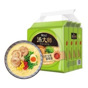 【五连包】康师傅 汤大师 日式叉烧豚骨面 550g