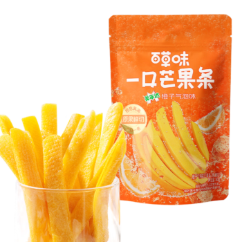 【橙子气泡味】百草味 一口芒果条 80g