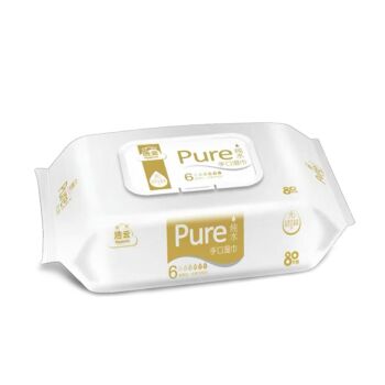 洁云 手口湿巾 80抽