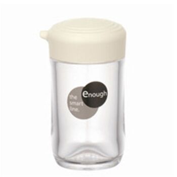 日本进口 inomata 小号塑料调味瓶 酱油瓶 白色盖 100ml