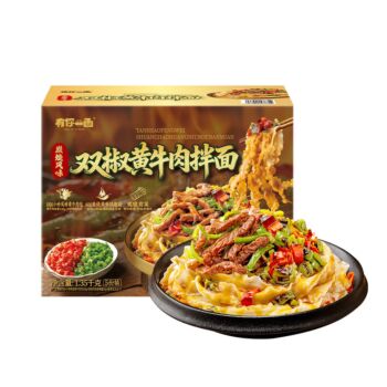 【山姆直采】有你一面 炭烤风味双椒黄牛肉拌面 1.35kg