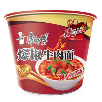 【桶面】康师傅 爆椒牛肉面 113g