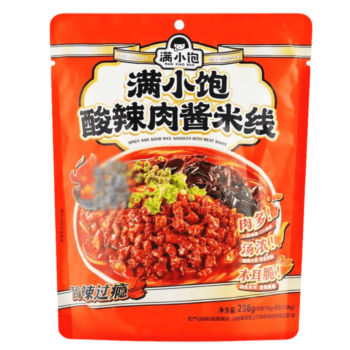 满小饱 酸辣肉酱米线 238g