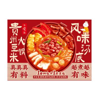 日食记 贵州豆米火锅风味汤底 400g