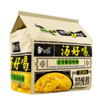 【五连包】白象 老母鸡汤方便面 555g