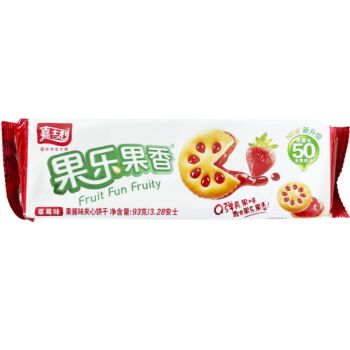 【草莓味】嘉士利 果酱味夹心饼干 93g