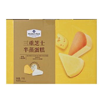 【山姆直采】山姆 三重芝士半蒸蛋糕 1kg
