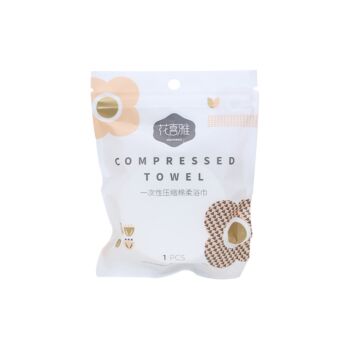 花喜雅 一次性压缩绵柔浴巾 1pcs